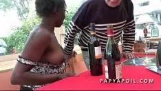 Play Grandad fucks a goodness blacken baby with his youth champion who buggers her in earnest